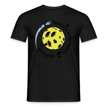 I love you to the moon and back 2 - Men's T-Shirt - black - Front - AI Model Male 178 light (178cm)