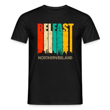 Belfast Nordirland - Männer T-Shirt - Schwarz - Vorne - AI Model Male 178 light (178cm)