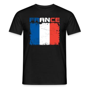 Drapeau france - T-shirt homme - noir - Devant - AI Model Male 178 light (178cm)