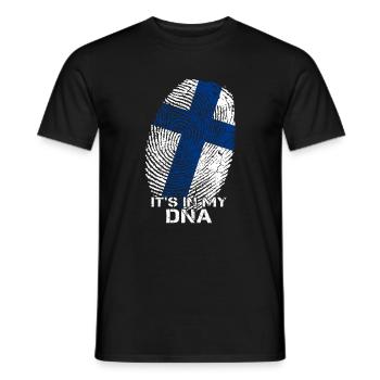 Finland is in my DNA - Men's T-Shirt - black - Front - AI Model Male 178 light (178cm)