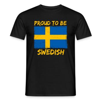 Stolz schwedisch zu sein - Männer T-Shirt - Schwarz - Vorne - AI Model Male 178 light (178cm)