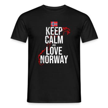 I love norway - Men's T-Shirt - black - Front - AI Model Male 178 light (178cm)