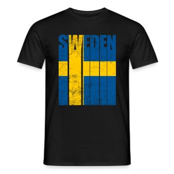 Schweden - Männer T-Shirt - Schwarz - Vorne - AI Model Male 178 light (178cm)