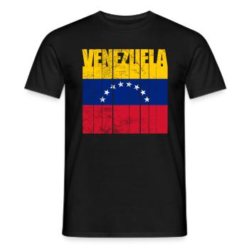 Venezuela Flagge - Männer T-Shirt - Schwarz - Vorne - AI Model Male 178 light (178cm)