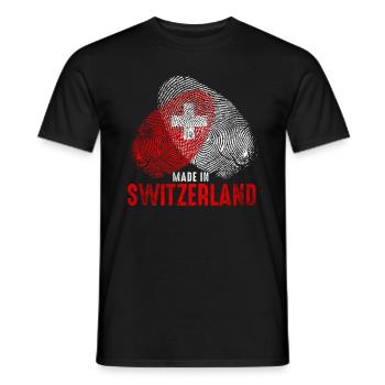 Made in Schweiz - T-shirt homme - noir - Devant - AI Model Male 178 light (178cm)