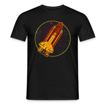 Space Shuttle Rakete Raumschiff - Männer T-Shirt - Schwarz - Vorne - AI Model Male 178 light (178cm)