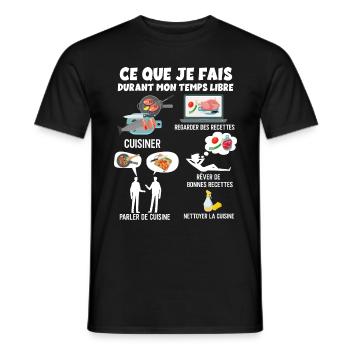 Cuisine Humour Homme Et Femme - T-shirt homme - noir - Devant - AI Model Male 178 light (178cm)