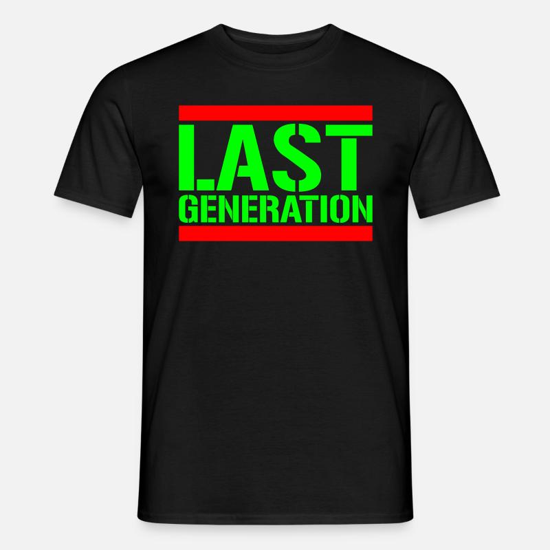 Letzte Generation | Farben änderbar - Männer T-Shirt - Schwarz
