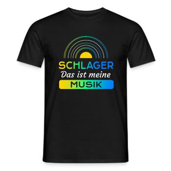 Schlager - Das ist meine Musik - Männer T-Shirt - Schwarz - Vorne - AI Model Male 178 light (178cm)