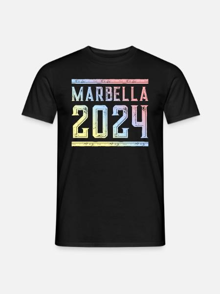 Marbella 2024 Bunt - Männer T-Shirt - Schwarz