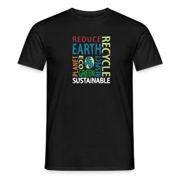 recycle earth - Men's T-Shirt - black - Front - AI Model Male 178 light (178cm)