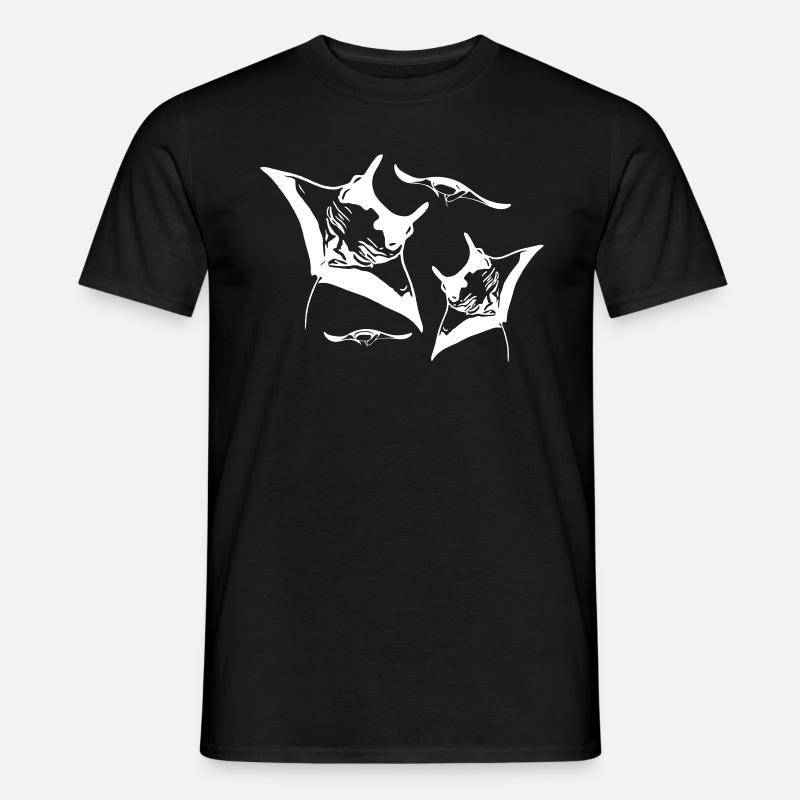 Manta Schwarm - Männer T-Shirt - Schwarz