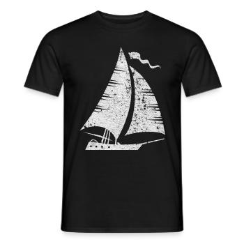 Sailboat Sailing Sailor - Men's T-Shirt - black - Front - AI Model Male 178 light (178cm)