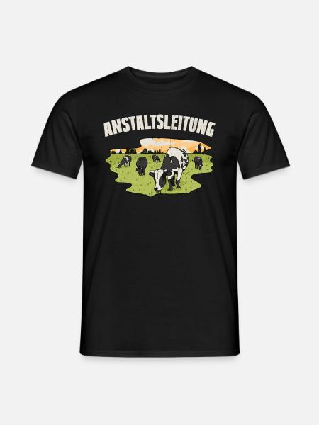 Anstaltsleitung Kuh Herde - Männer T-Shirt - Schwarz