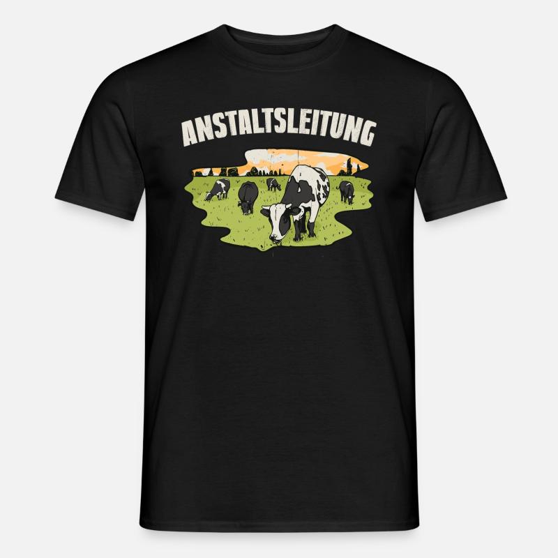 Anstaltsleitung Kuh Herde - Männer T-Shirt - Schwarz