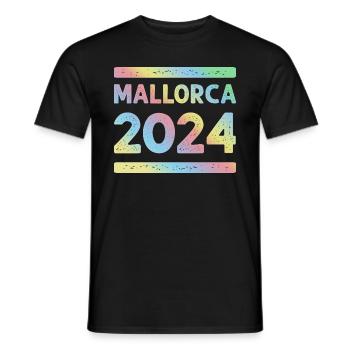 Majorque 2024 Équipe de vacances colorée - T-shirt homme - noir - Devant - AI Model Male 178 light (178cm)