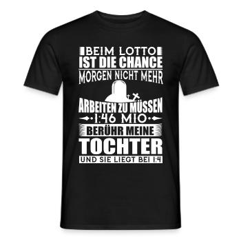 FAMILIE TOCHTER PAPA WAFFE GESCHENK KIND LUSTIG - Männer T-Shirt - Schwarz - Vorne - AI Model Male 178 light (178cm)
