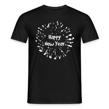 Happy New Year - Männer T-Shirt - Schwarz - Vorne - AI Model Male 178 light (178cm)