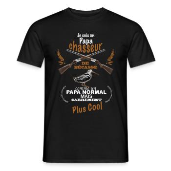 Chasseur de bécasse - T-shirt homme - noir - Devant - AI Model Male 178 light (178cm)