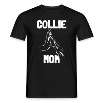 Border collie maman maman maman patte - T-shirt homme - noir - Devant - AI Model Male 178 light (178cm)