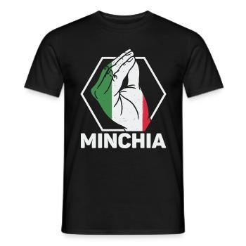 Italy Minichia Funny Quotes Sayings Italienisc - Men's T-Shirt - black - Front - AI Model Male 178 light (178cm)