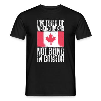Canada Vacation Love Flag Funny Quotes - T-shirt homme - noir - Devant - AI Model Male 178 light (178cm)
