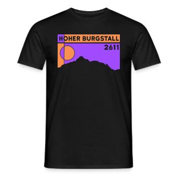 Hoher Burgstall Tirol Bergtour Klettern Stubaital - Männer T-Shirt - Schwarz - Vorne - AI Model Male 178 light (178cm)