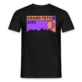 Grand Teton Finisher randonnée Wyoming cadeau souvenir - T-shirt homme - noir - Devant - AI Model Male 178 light (178cm)
