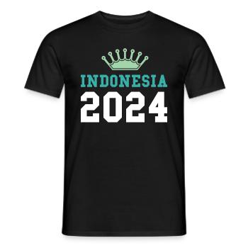 Indonesia 2024 Krona - Men's T-Shirt - black - Front - AI Model Male 178 light (178cm)