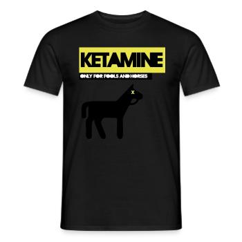 KETAMIN - Männer T-Shirt - Schwarz - Vorne - AI Model Male 178 light (178cm)