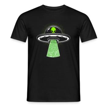 Vaisseau spatial extraterrestre - T-shirt homme - noir - Devant - AI Model Male 178 light (178cm)