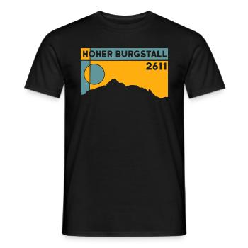 Hoher Burgstall Bergtour Hike Finisher Tirol - Men's T-Shirt - black - Front - AI Model Male 178 light (178cm)