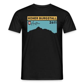Hoher Burgstall tour de montagne via ferrata Stubaital - T-shirt homme - noir - Devant - AI Model Male 178 light (178cm)