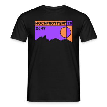 Hochfrottspitze Mädelegabel Überquerung Wandern - Männer T-Shirt - Schwarz - Vorne - AI Model Male 178 light (178cm)