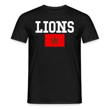 Marokkanische Löwen - Männer T-Shirt - Schwarz - Vorne - AI Model Male 178 light (178cm)