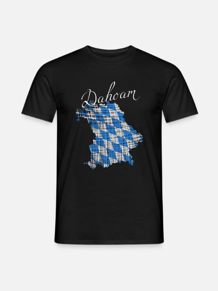 Dahoam in Bayern - Männer T-Shirt - Schwarz