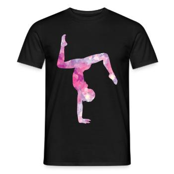 Gymnastik und Turnen - Männer T-Shirt - Schwarz - Vorne - AI Model Male 178 light (178cm)