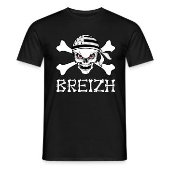 Bretagne - Breizh 16 - T-shirt homme - noir - Devant - AI Model Male 178 light (178cm)