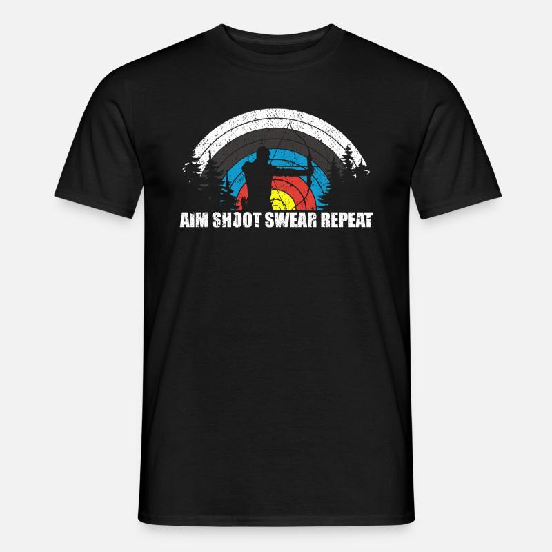 Spaß Bogenschießen Bogenjäger Bogenjagd Bogenjagd - Männer T-Shirt - Schwarz