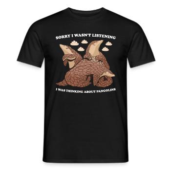 Désolé de ne pas écouter Pangolin - T-shirt homme - noir - Devant - AI Model Male 178 light (178cm)