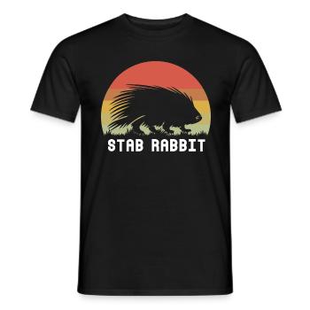 Stab Kaninchen Stachelschwein Wildlife - Männer T-Shirt - Schwarz - Vorne - AI Model Male 178 light (178cm)