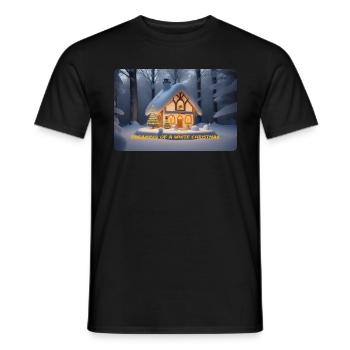 Träumen Sie von einer weißen Weihnacht - Männer T-Shirt - Schwarz - Vorne - AI Model Male 178 light (178cm)