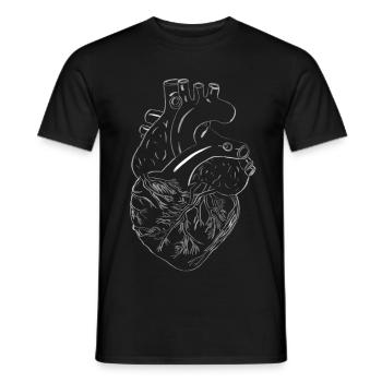 heart - Men's T-Shirt - black - Front - AI Model Male 178 light (178cm)