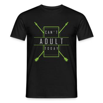 can not grow up today - Men's T-Shirt - black - Front - AI Model Male 178 light (178cm)