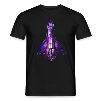 Space Shuttle Nasa Rakete Raumschiff - Männer T-Shirt - Schwarz - Vorne - AI Model Male 178 light (178cm)
