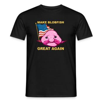 USA Elections  Blobfish Blobfish - Men's T-Shirt - black - Front - AI Model Male 178 light (178cm)