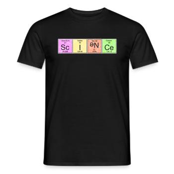 Science science physics math chemistry - Men's T-Shirt - black - Front - AI Model Male 178 light (178cm)