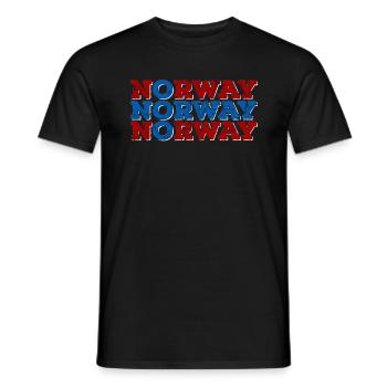 Norwegen Norweger Flagge - Männer T-Shirt - Schwarz - Vorne - AI Model Male 178 light (178cm)