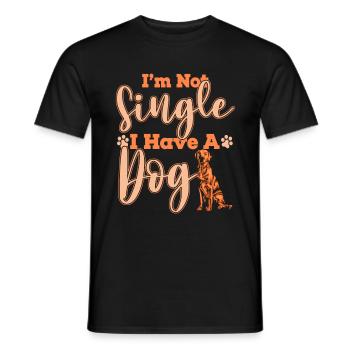 I am not single i have a dog - Men's T-Shirt - black - Front - AI Model Male 178 light (178cm)