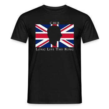 Es lebe die King Uk Flagge - Männer T-Shirt - Schwarz - Vorne - AI Model Male 178 light (178cm)